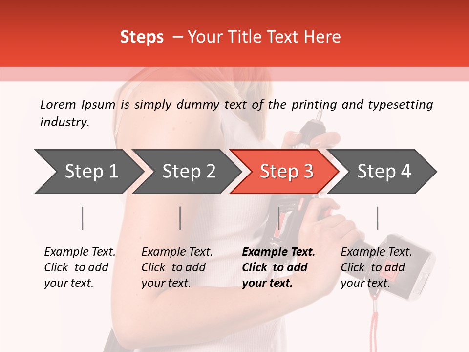 Female White Construction PowerPoint Template