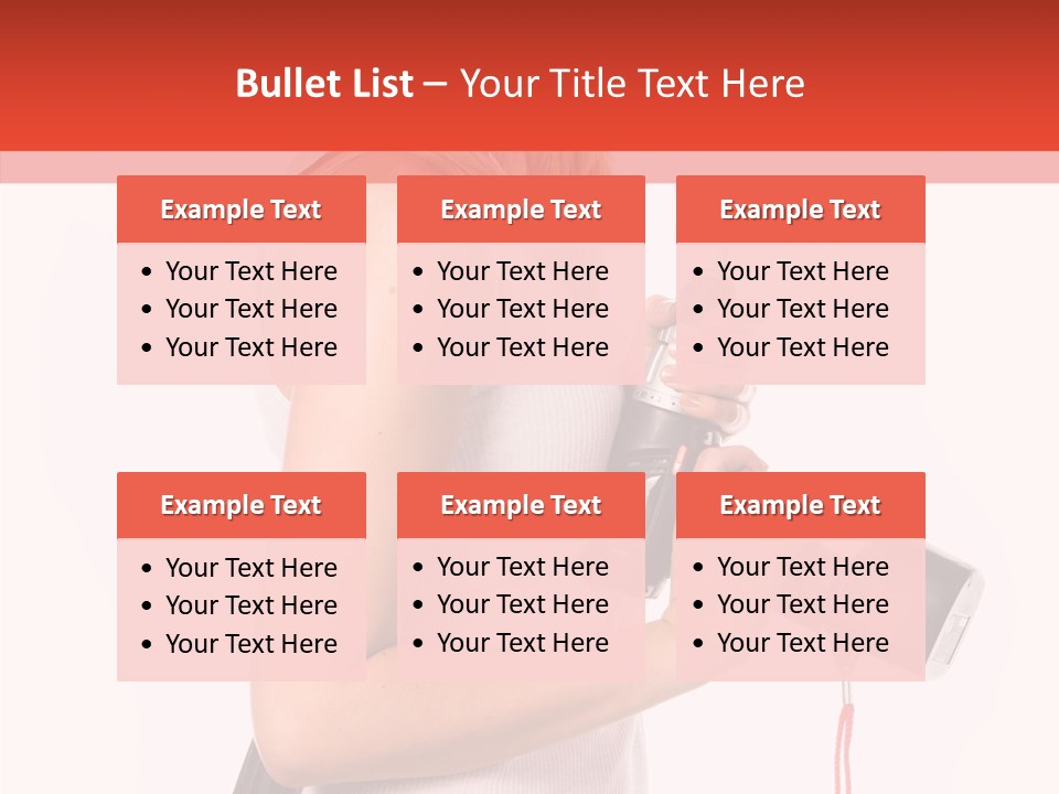 Female White Construction PowerPoint Template