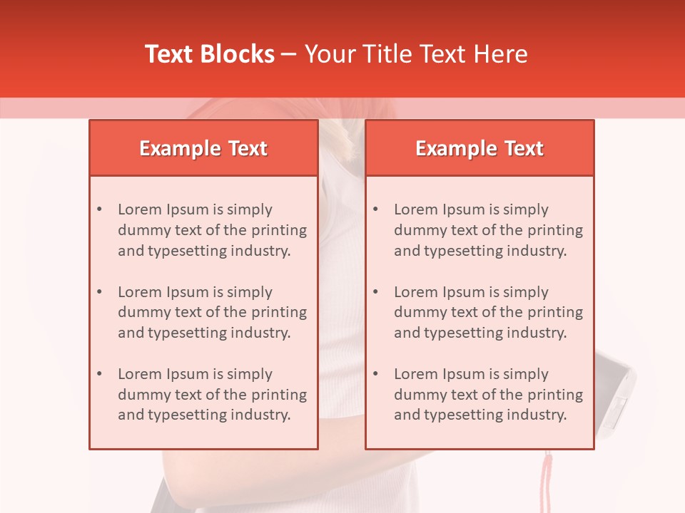 Female White Construction PowerPoint Template