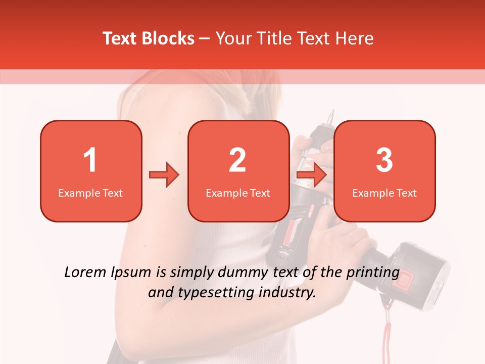 Female White Construction PowerPoint Template