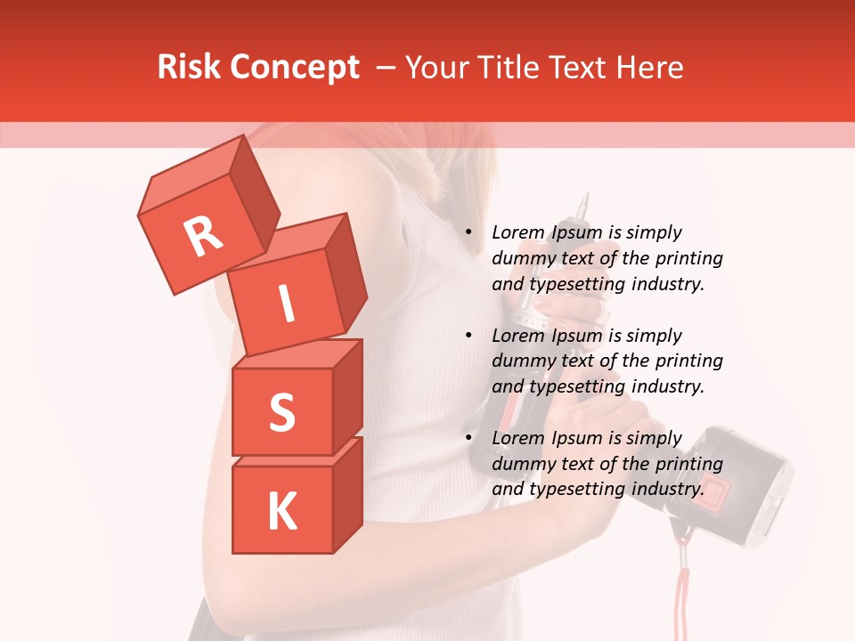 Female White Construction PowerPoint Template