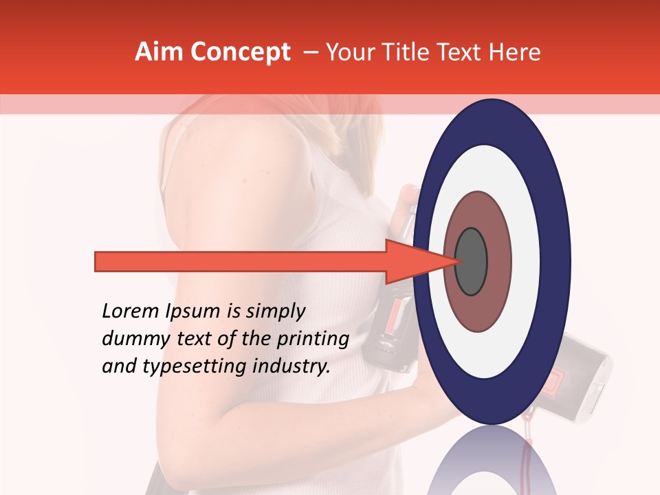 Female White Construction PowerPoint Template