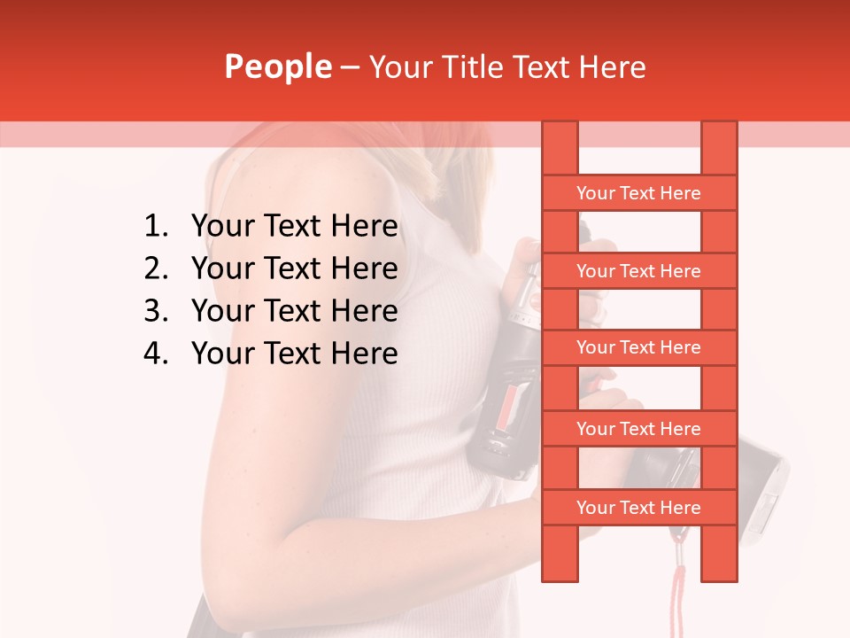 Female White Construction PowerPoint Template