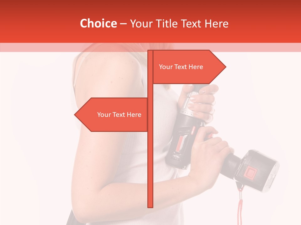 Female White Construction PowerPoint Template