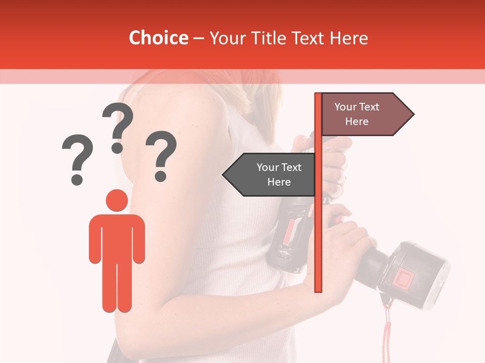 Female White Construction PowerPoint Template