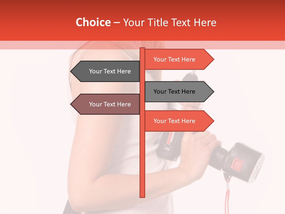 Female White Construction PowerPoint Template