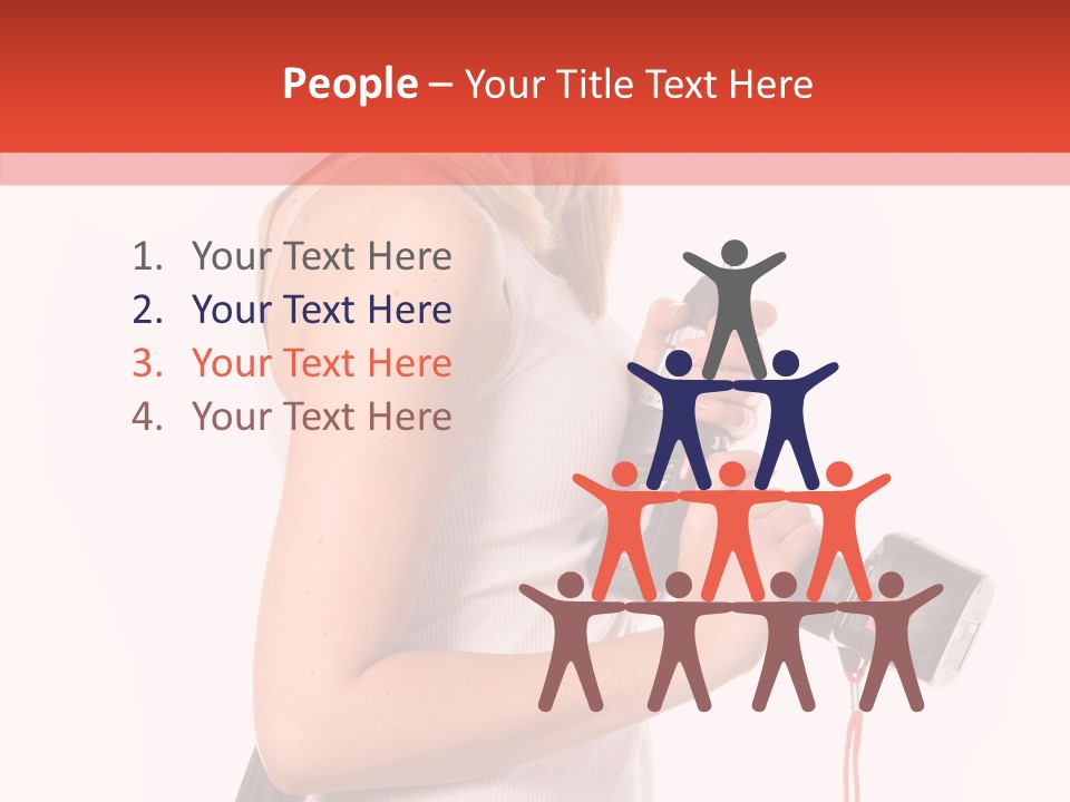 Female White Construction PowerPoint Template