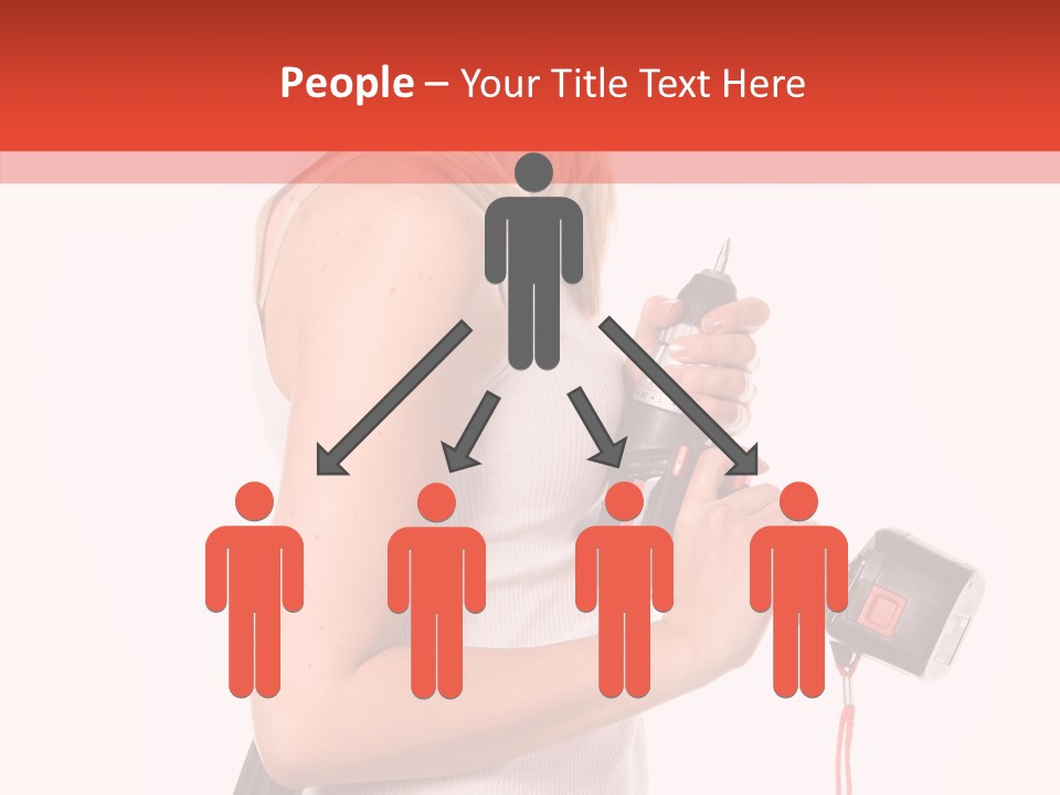 Female White Construction PowerPoint Template