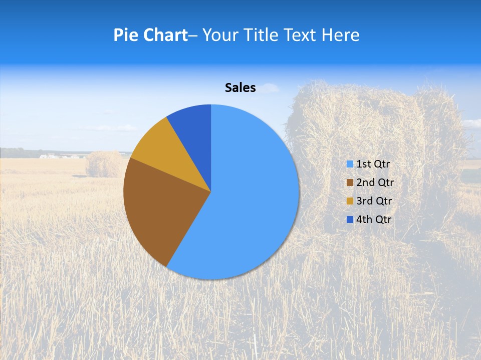 Season Wheat Blue PowerPoint Template