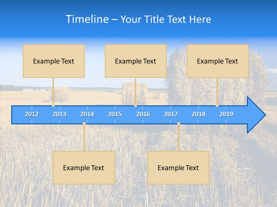 Season Wheat Blue PowerPoint Template