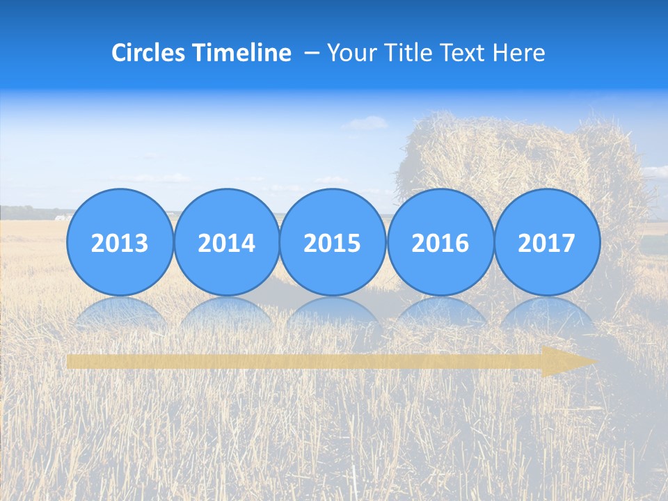 Season Wheat Blue PowerPoint Template