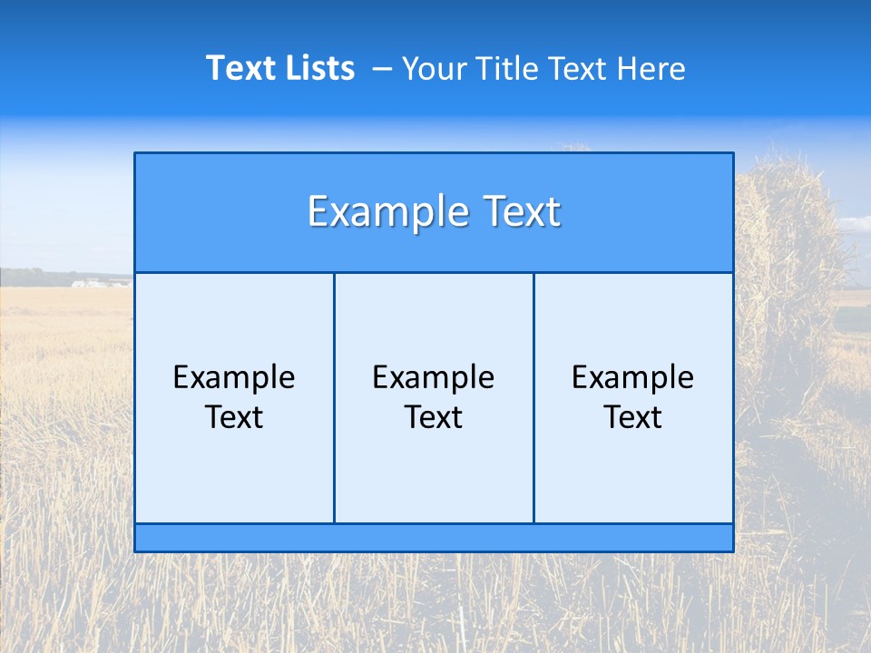 Season Wheat Blue PowerPoint Template