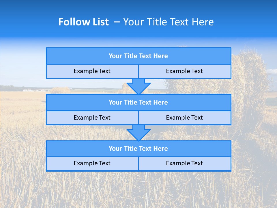 Season Wheat Blue PowerPoint Template