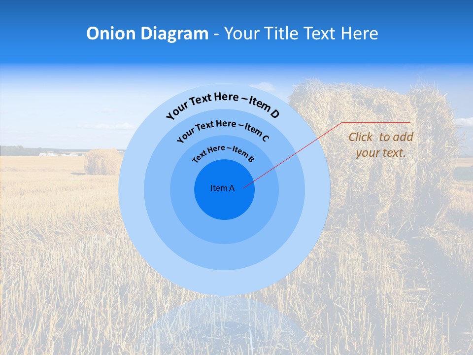 Season Wheat Blue PowerPoint Template