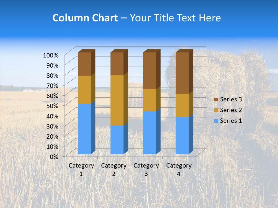 Season Wheat Blue PowerPoint Template