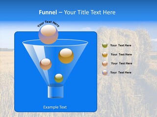 Season Wheat Blue PowerPoint Template