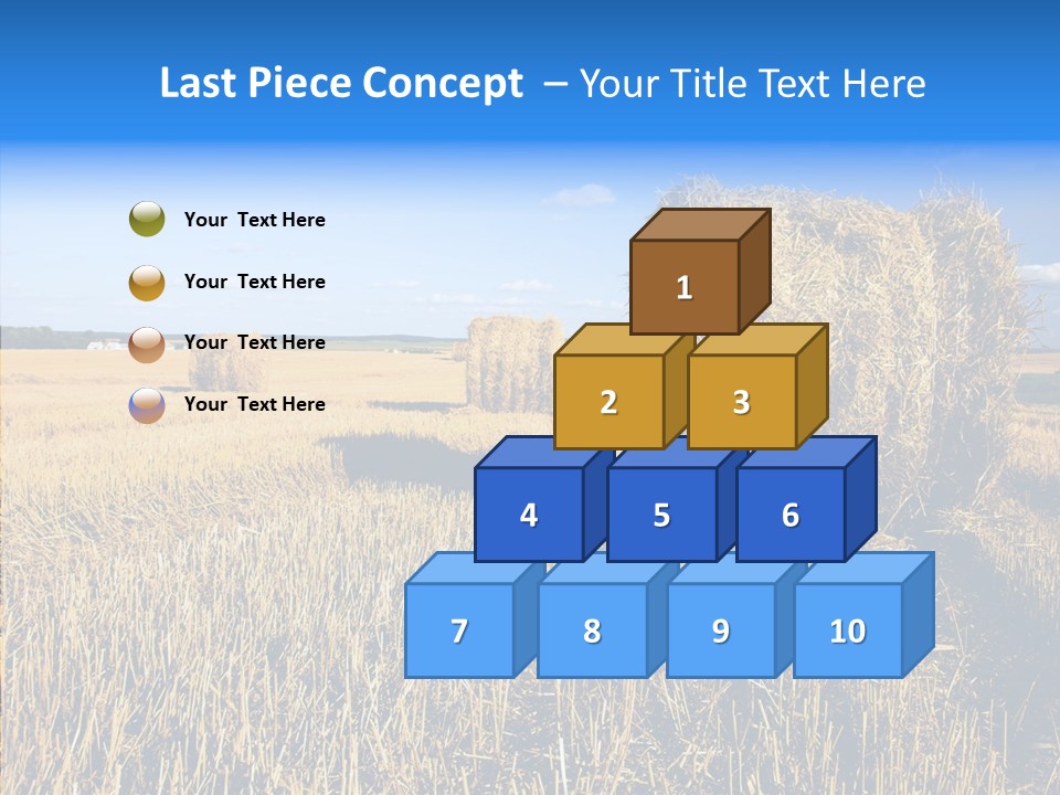 Season Wheat Blue PowerPoint Template