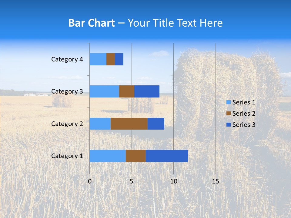 Season Wheat Blue PowerPoint Template