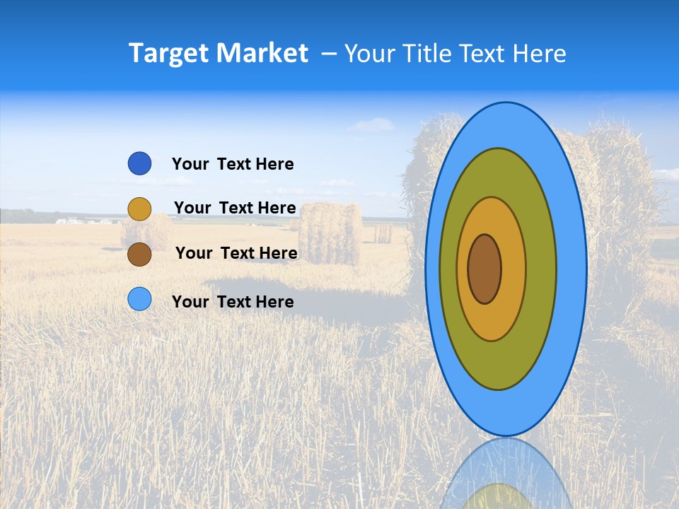 Season Wheat Blue PowerPoint Template