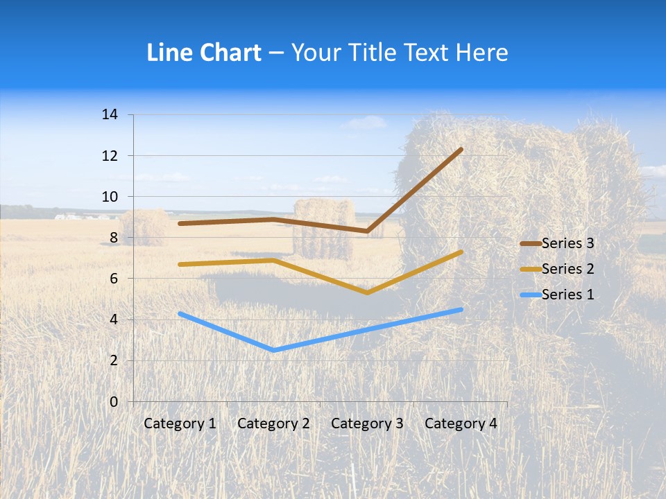 Season Wheat Blue PowerPoint Template