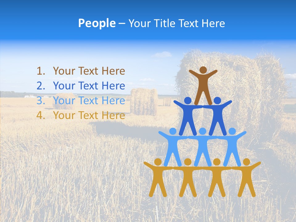 Season Wheat Blue PowerPoint Template