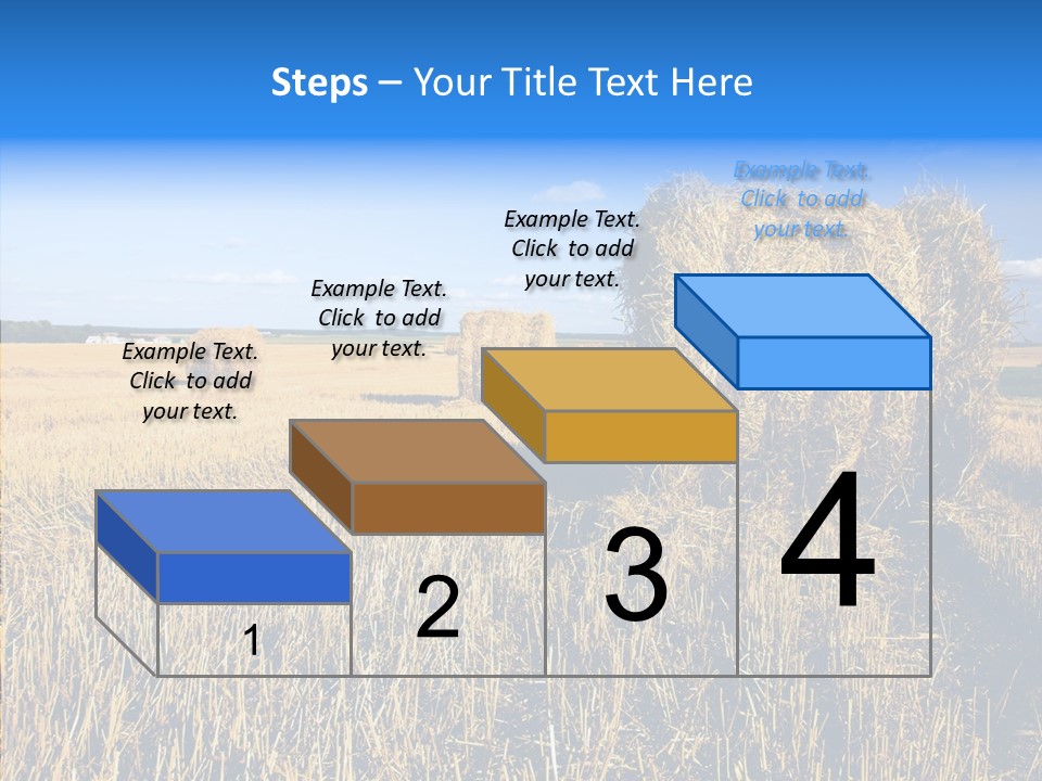 Season Wheat Blue PowerPoint Template