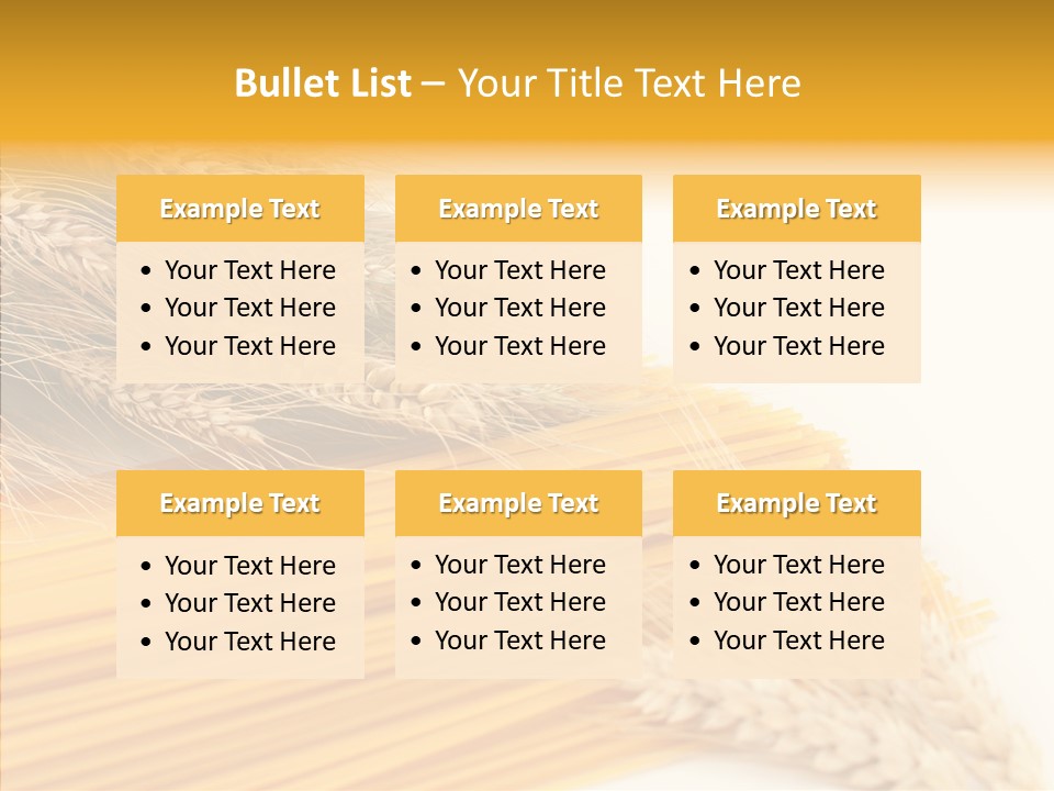 Wheat Nutrition Beautiful PowerPoint Template