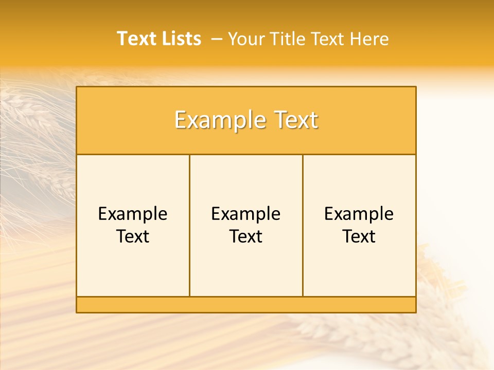 Wheat Nutrition Beautiful PowerPoint Template