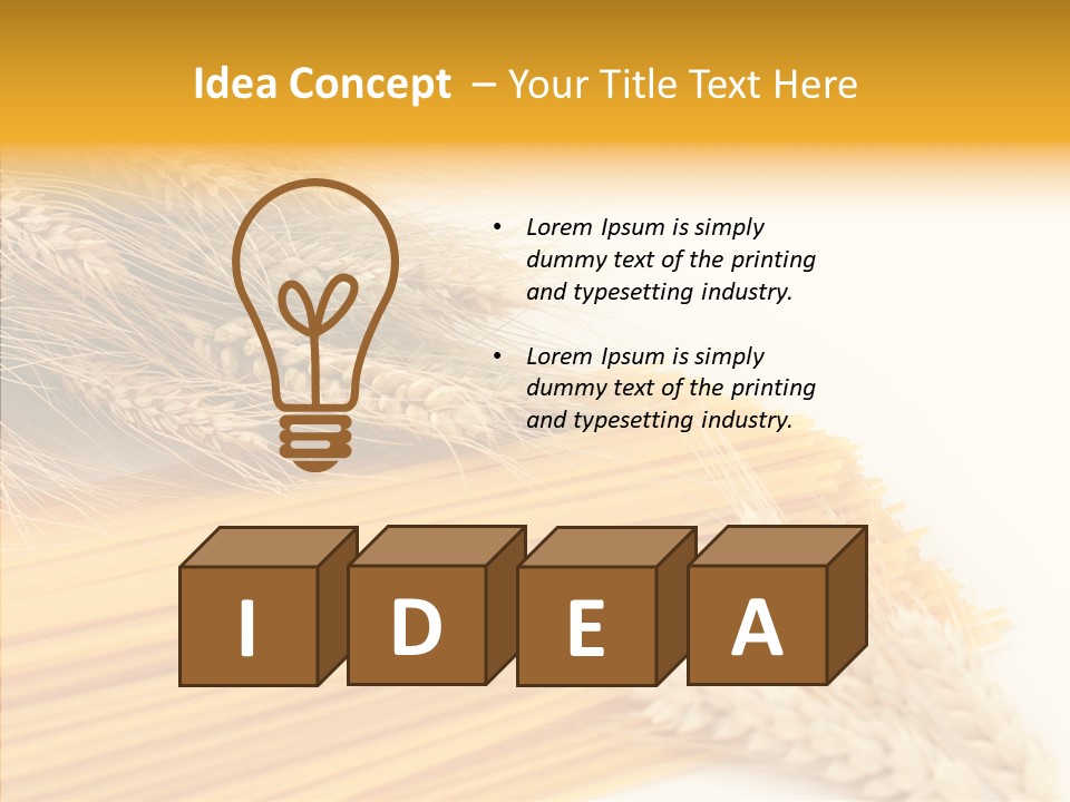 Wheat Nutrition Beautiful PowerPoint Template