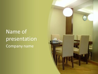 Table Room Chair PowerPoint Template