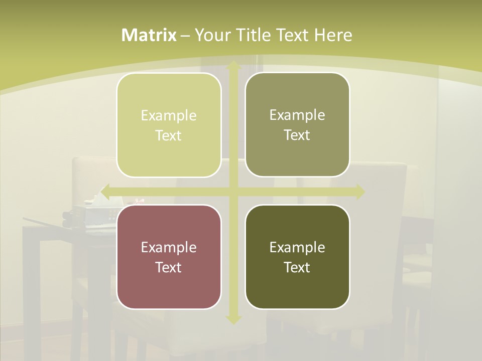 Table Room Chair PowerPoint Template