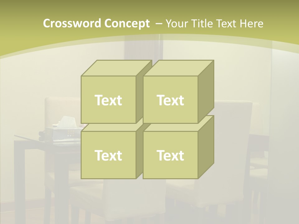 Table Room Chair PowerPoint Template