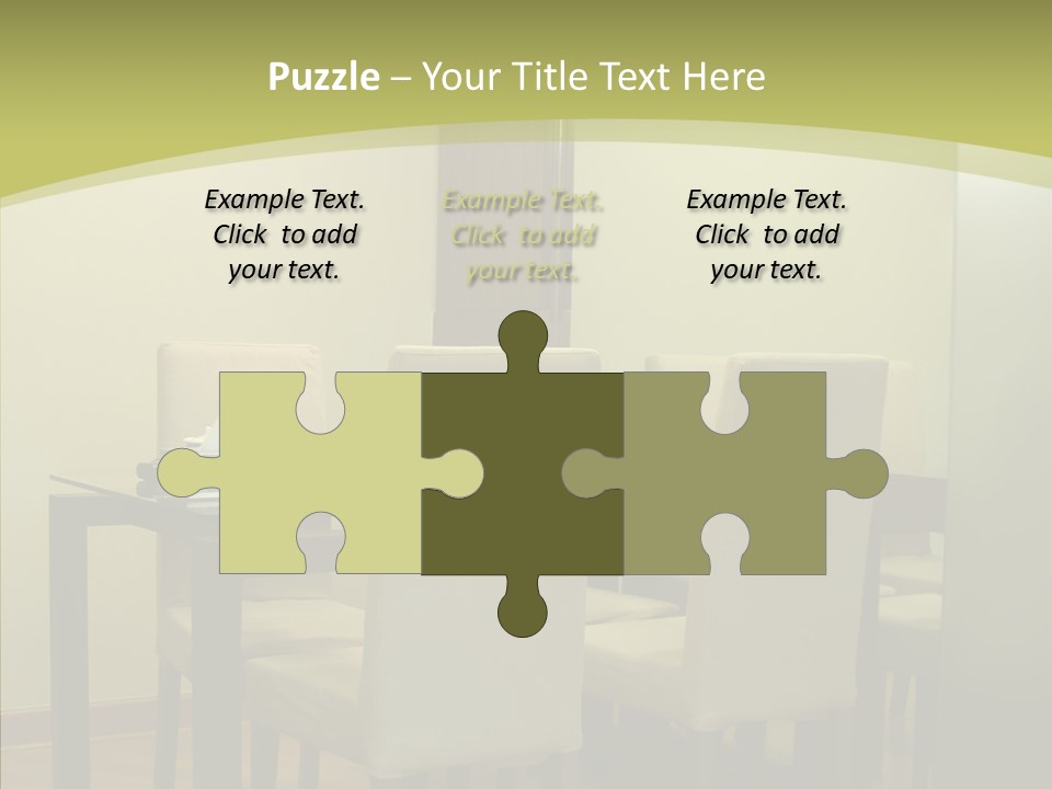 Table Room Chair PowerPoint Template