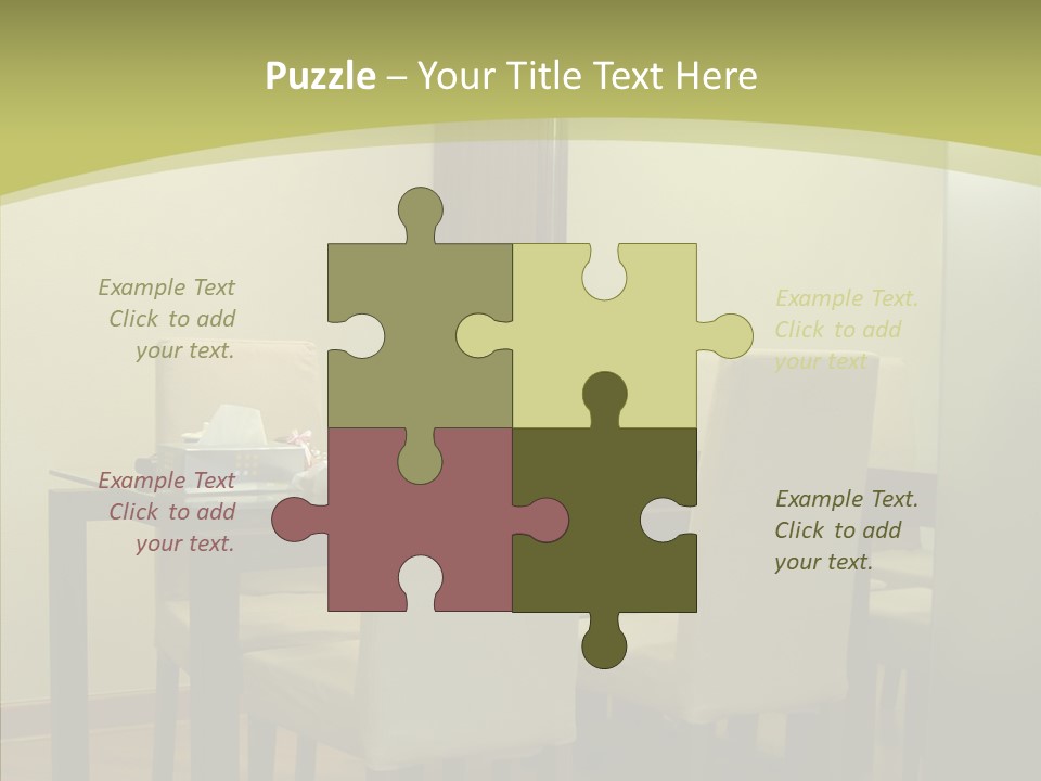 Table Room Chair PowerPoint Template