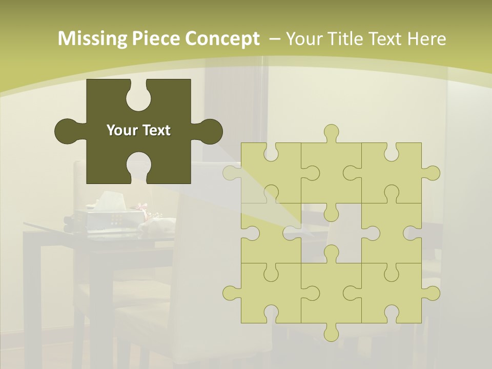 Table Room Chair PowerPoint Template