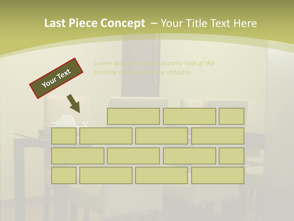 Table Room Chair PowerPoint Template
