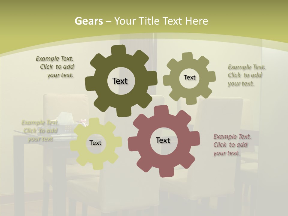 Table Room Chair PowerPoint Template