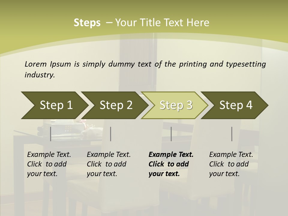 Table Room Chair PowerPoint Template