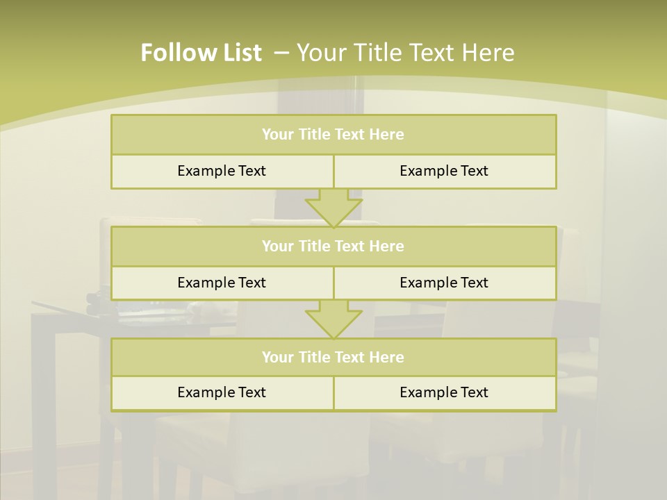Table Room Chair PowerPoint Template