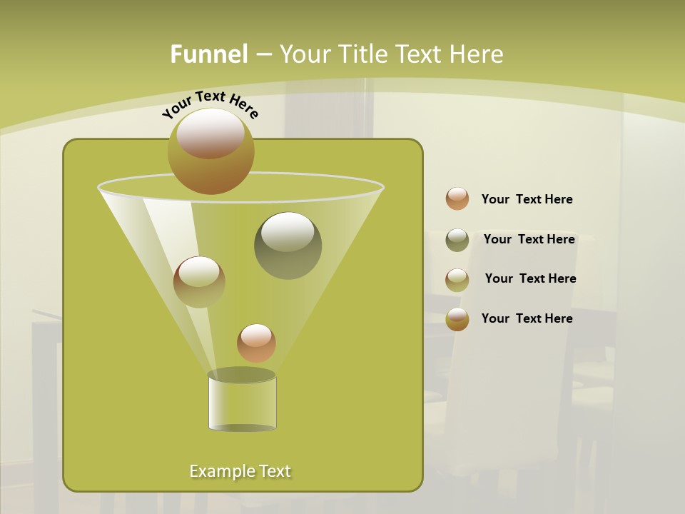 Table Room Chair PowerPoint Template