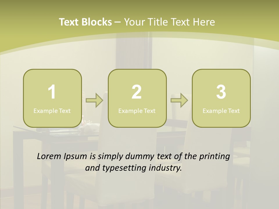 Table Room Chair PowerPoint Template