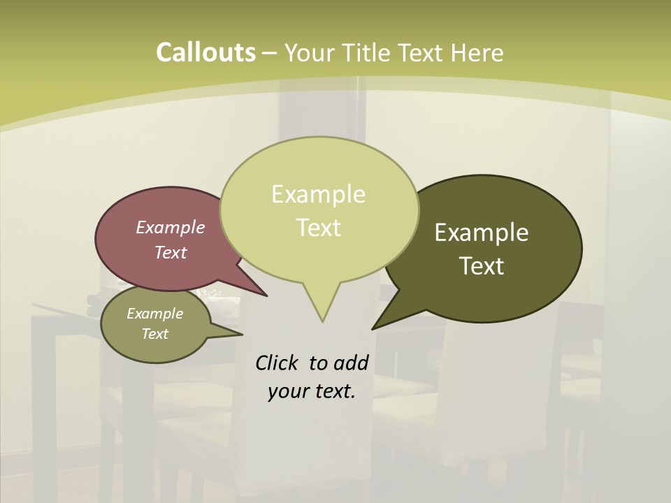 Table Room Chair PowerPoint Template