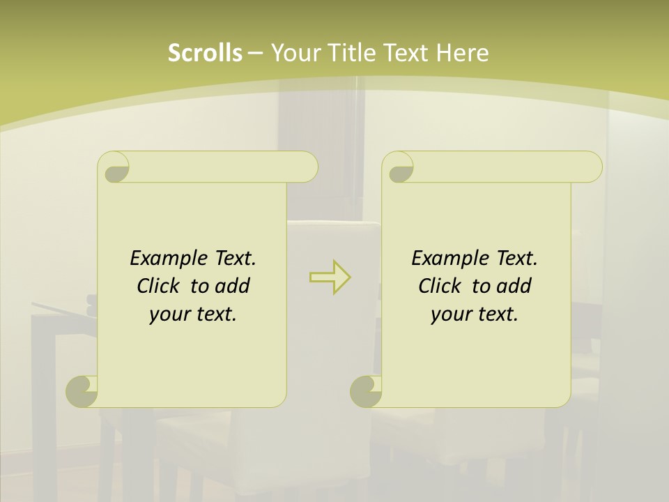 Table Room Chair PowerPoint Template
