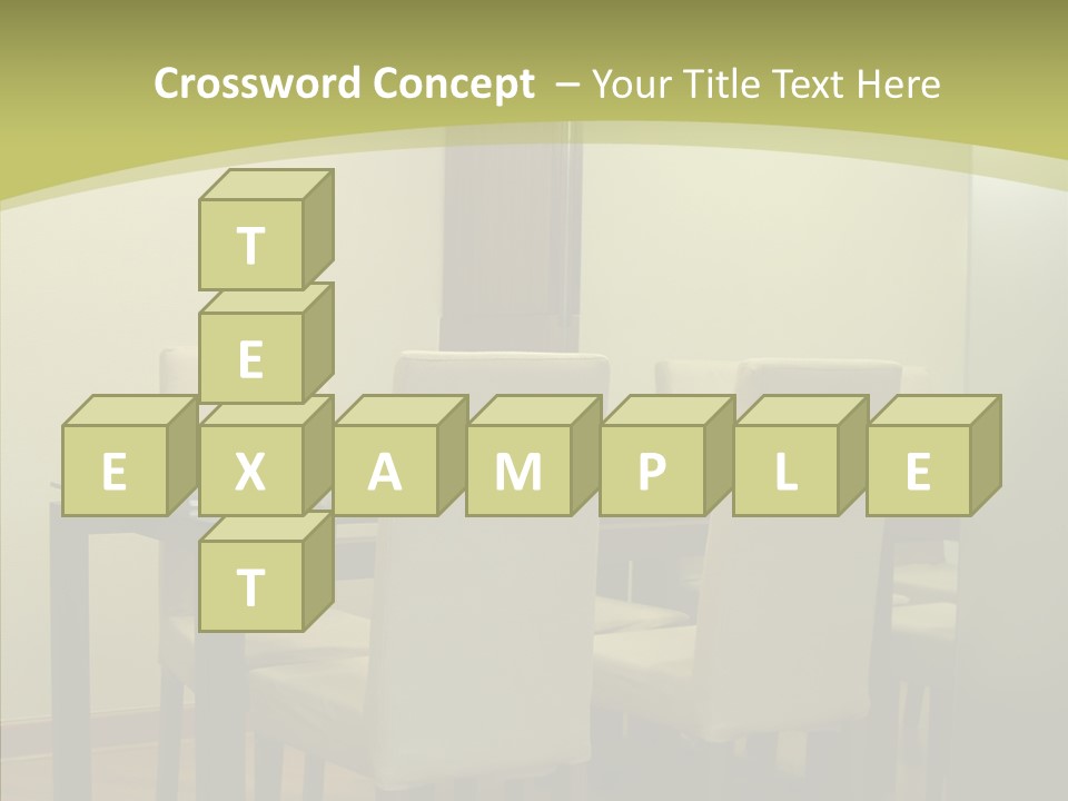 Table Room Chair PowerPoint Template