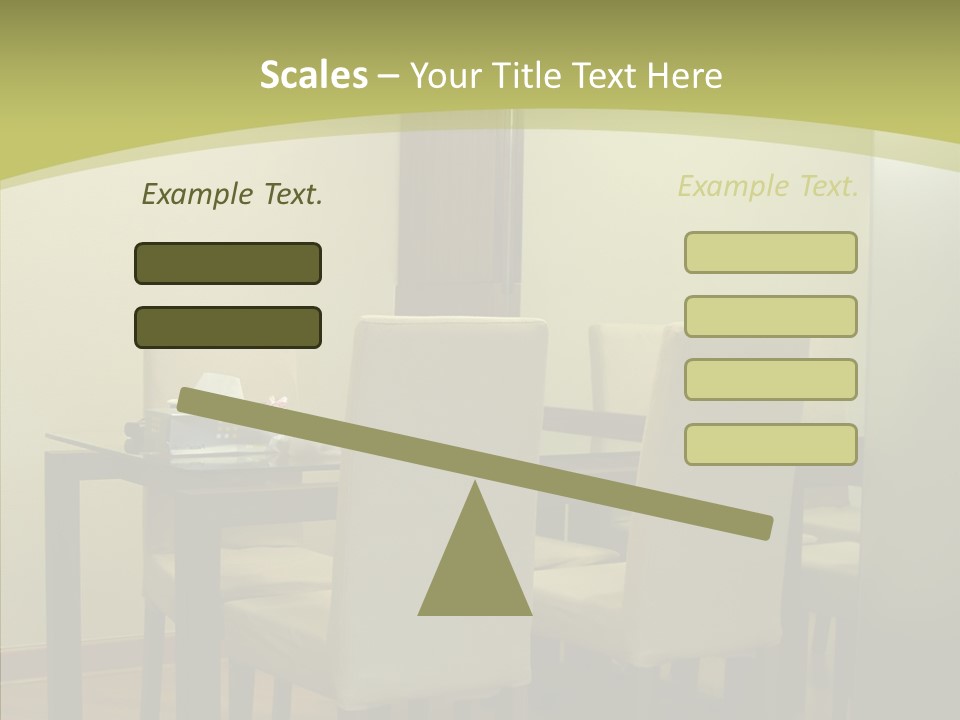 Table Room Chair PowerPoint Template