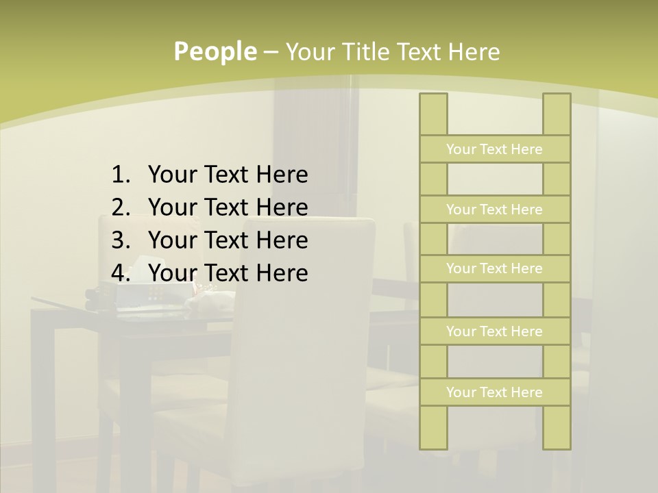 Table Room Chair PowerPoint Template