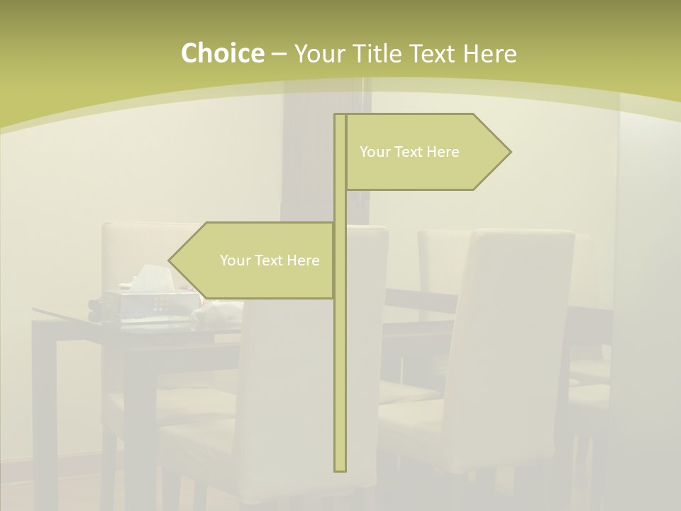 Table Room Chair PowerPoint Template