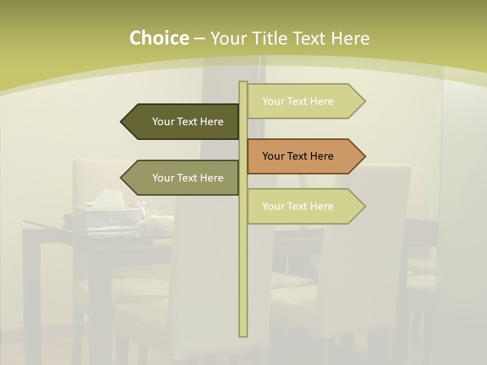 Table Room Chair PowerPoint Template