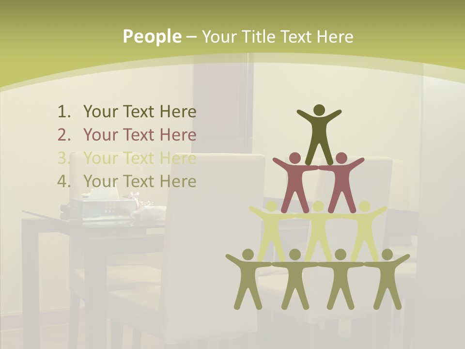 Table Room Chair PowerPoint Template