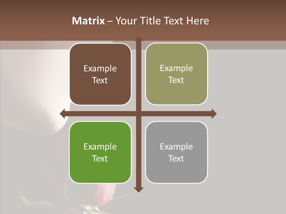 Sensual Woman With Red Rose In Trance PowerPoint Template